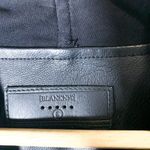 BLANK NYC Private Practice Faux Leather Front Draped Moto Jacket Black Small Photo 11