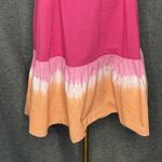 Sachin & Babi Bri Tie Dye Pink & Orange Cutout Midi Dress Size 6 Photo 3