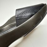 Talbots  Open-Toe Wedge 2" Heels Size 8AA Black‎ Textured Leather Slip-on Sandal Photo 4