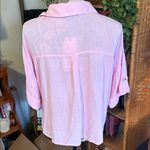 ZARA  Light Pink Linen Button-Down Shirt Photo 1