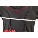 Sacred Threads  Tunic Top M Black Orange Patchwork Festival Art To Wear Lagenlook Photo 5