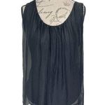 Pinto Ranch Silk Tank Top Womens Black Western Made in Italy Ajah Size Medium Photo 0