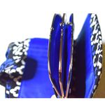 Vera Bradley  Kiss & Snap Canterberry Cobolt Blue Multi Section Clutch Purse Photo 3