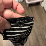 Ambiance Apparel Ambiance Monochrome Striped Tank Top with Lace Up Back, Sz L Photo 3