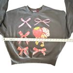 Strawberry Shortcake Sweatshirt with Bows – Retro Graphic Pullover – Size XS Gray Photo 10