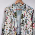 John Mark Kimono Cardigan Womens Small White Embroidered Romantic Boho Resort Photo 1