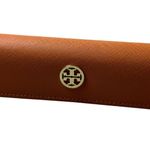 Tory Burch Eyeglasses Case Faux Leather Textured Orange Soft Case Small Photo 0