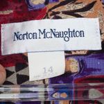 Norton Mcnaughton Vintage  Womens Button Front Blouse Blazer Size 14 Art To Wear Photo 3
