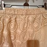 Chico's Cream Chico’s maxi skirt.Size 1=M lace & crochet handkerchief layer bottom Photo 6