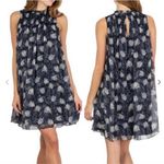 Joie  Navy Blue Baltic Floral Mini Chiffon Dress Sleeveless Boho size X-Large Photo 10
