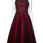 Jovani JVN Red Black Whimsigoth Rhinestone Prom Dress. Size 00. Fairycore Gothic Photo 7