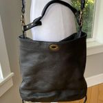 J.Crew Black Pebbled Leather Slouch Shoulder Crossbody Bag Purse Side Zippers Photo 2