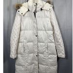 Marc New York  Andrew Marc Coat Womens Large White Down Puffer Parka Fur Hood Photo 0