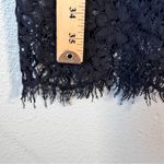 Bebe  Black Lace Sheath Mini Dress Womens XS Whimsigoth Formal LBD Fringe Classic Photo 1