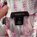 Halogen NWT  Sleeveless Pleated Sharkbite Hem Midi Halter Dress Magenta Size XL Photo 8