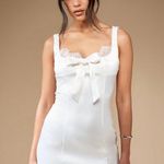 Missguided  Satin Lace Trim Bow Front Mini Sleep Dress Sz XL Photo 0
