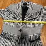 Smythe Woven 90s Shrunken Blazer Black White Abstract Stripe One Button Size 6 Photo 11