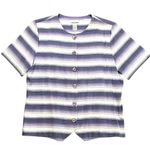 Alfred Dunner Size 16 Lavender Stripe Button Blouse Cottagecore Soft Grunge Rayo Purple Photo 6