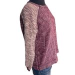 Champion  Pullover Sweatshirt Womens L Purple Cotton Solid Raglan Long Sleeves Photo 4