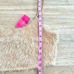 Love Culture NWT  Fuzzy Furry Tan Oatmeal Knit Cami Crop Top Size Large Photo 5