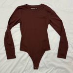 Abercrombie & Fitch Abercrombie Soft A&F Brown Bodysuit Long Sleeve XS Photo 0