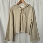 Bella Dahl  Comfy Oatmeal Long Sleeve Hoodie Sweatshirt Top **Size L** 🌸🌸 Photo 0