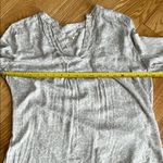 Caslon Blue and White Relaxed 3/4 Sleeve Blouse Photo 4