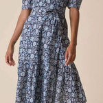 St. Roche NWT Pearl Dress in Navy Floral Size 6 Blue Photo 0