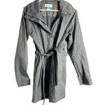 Columbia Pardon My Trench Gray Belted Hooded Windbreaker Rain Jacket Size S Photo 0