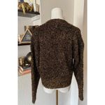 Anthropologie Festive Bronze Tinsel Shimmer Cardigan Size Small NWOT Photo 3
