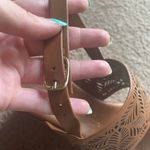 Italian Shoemakers Italian shoemaker cognac wedge sandals size 39/8 Photo 1