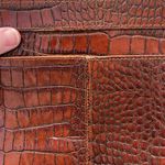 Leather Co Liz Claiborne vintage crocodile/alligator print leather bag Brown Photo 9