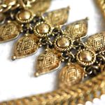 Source Unknown Vintage Egyptian Boho Statement Gold Tone Engraved 28"-36" (WT Macy's)  Necklace Photo 5