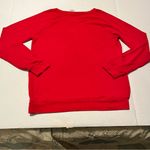 Disney  Womens Size Medium‎ 7 - 9 Red Mickey Mouse Face Clear Sequin Sweatshirt Photo 7