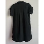 J. Crew Women’s Dress Size Small Black Crinkle Popover Collar Gauzy Relaxed Photo 1