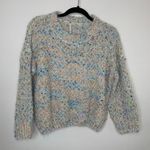 Raga Anthropologie  Textured Boucle Sweater Crew Neck Sz Medium Cream Pastels Photo 0