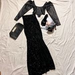 Boutique NWT Black Sequin Skirt Photo 6
