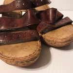 Brown handcrafted footwear wedge heeled sandal women fits size 8 Photo 9