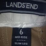 Lands End 6 Side Zip Khaki Stretch Pants Tan Photo 2