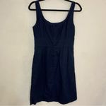 J.Crew  Navy Blue Poplin Cotton Sydney Dress Pockets Sleeveless Tank Scoop Neck 6 Photo 3