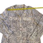 Chico's  Women's Gray Snake Print Button-Up Shirt Size 1 Casual Photo 4