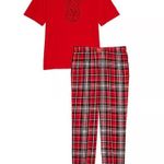 Victoria's Secret  Flannel Jogger Tee-Jama Set Photo 2
