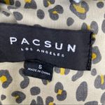 PacSun Distressed denim Jean jacket Size Small S w/ Cheetah leopard lining Photo 8