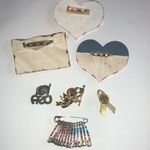 Lot of 7 Red White Blue Stripes & Stars American Flag Pins Brooches Photo 6