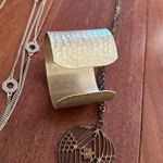 Bundle of 2 long necklaces and one bangel Gold Photo 5