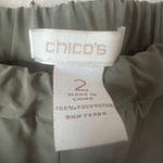 Chico's  Green Satin Feel Cargo Cropped Utility Pants Women's Size 2/Large Photo 5
