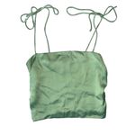 Urban Outfitters  green satin tank top with tie straps Photo 0