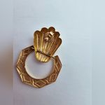 14k yellow gold door knocker earrings Photo 6