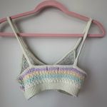 For Love & Lemons Corinna Bralette Knit Crochet Festival Colorful Top Size Small Photo 2
