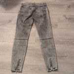ZARA  black gray acid wash moto jeans size 2 Photo 4